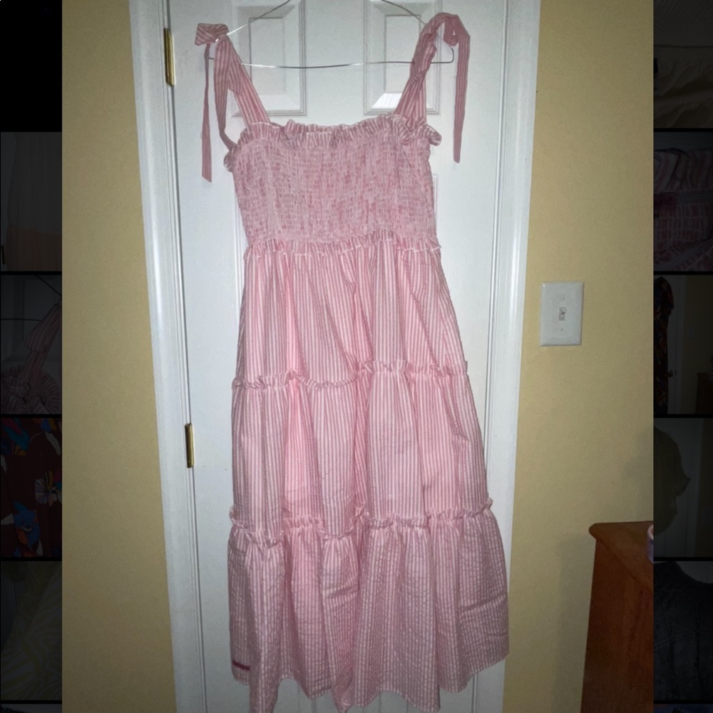 Simply Southern Dress | Pink and White | Size: XL